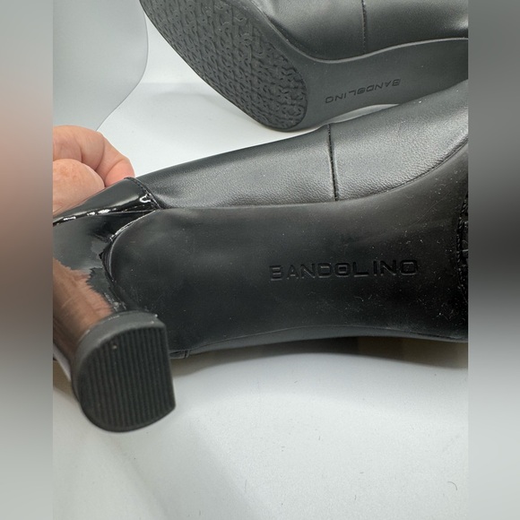 NWT Bandolino Black 3" heels pump block slip on shoes 7.5M - Picture 4 of 9
